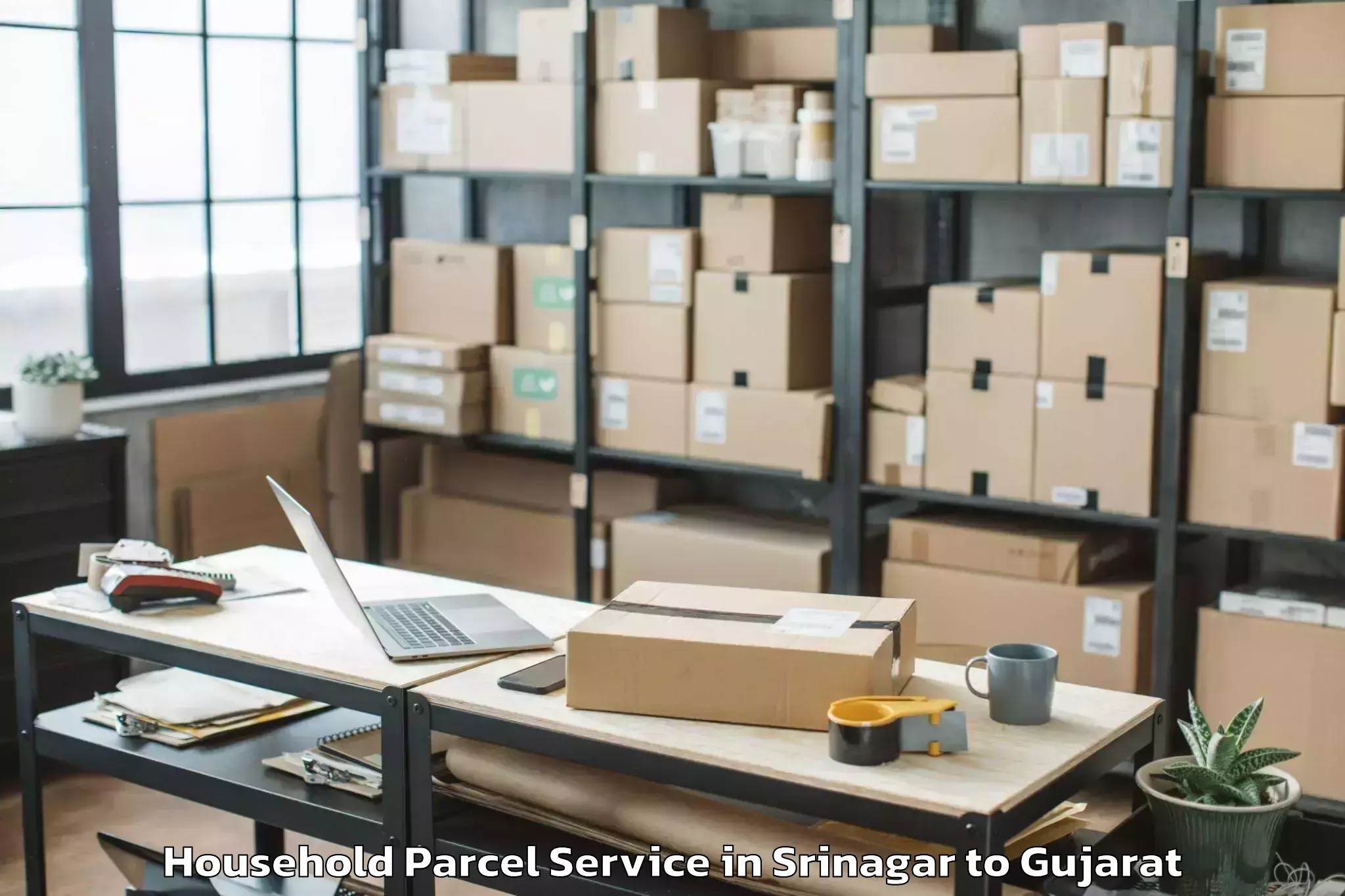 Reliable Srinagar to Gujarat Household Parcel